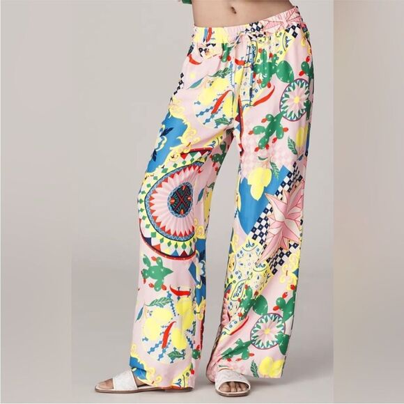 Maeve Pants - Anthropologie Maeve  Straight-Leg Pull-On Silk Pants